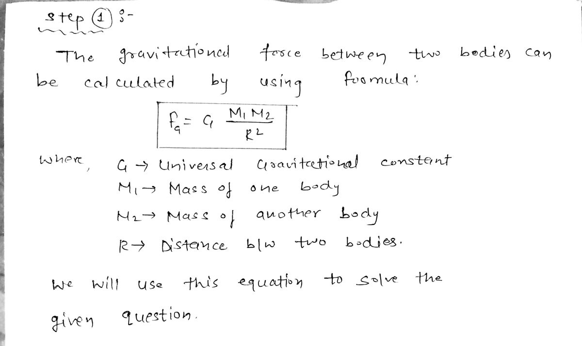 Physics homework question answer, step 1, image 1